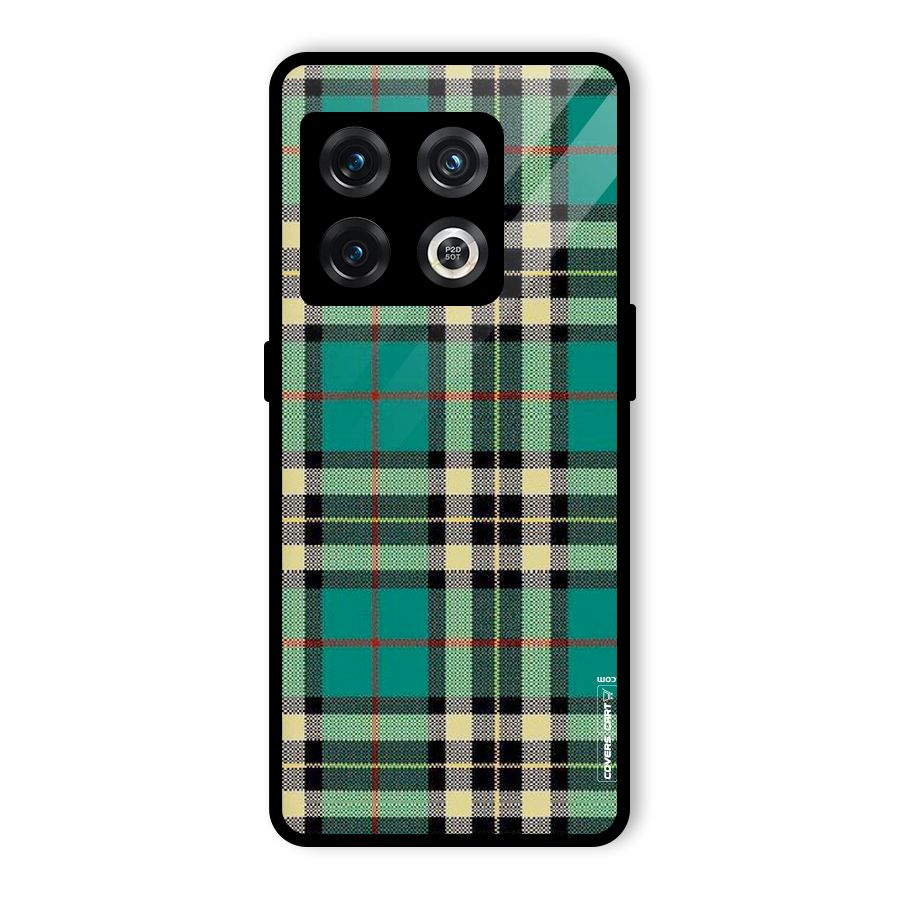 Green Check Glass Back Case for OnePlus 10 Pro 5G