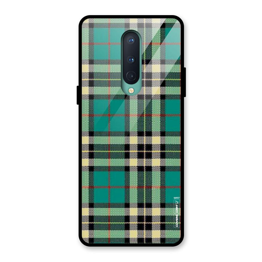 Green Check Glass Back Case for OnePlus 8