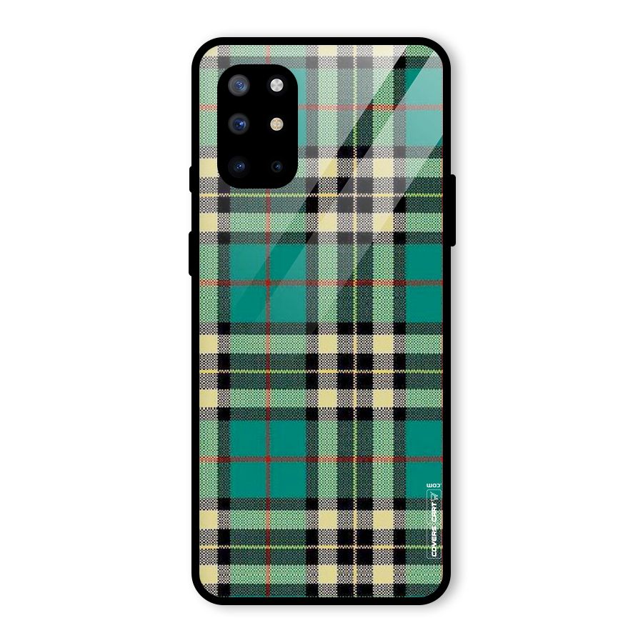 Green Check Glass Back Case for OnePlus 8T