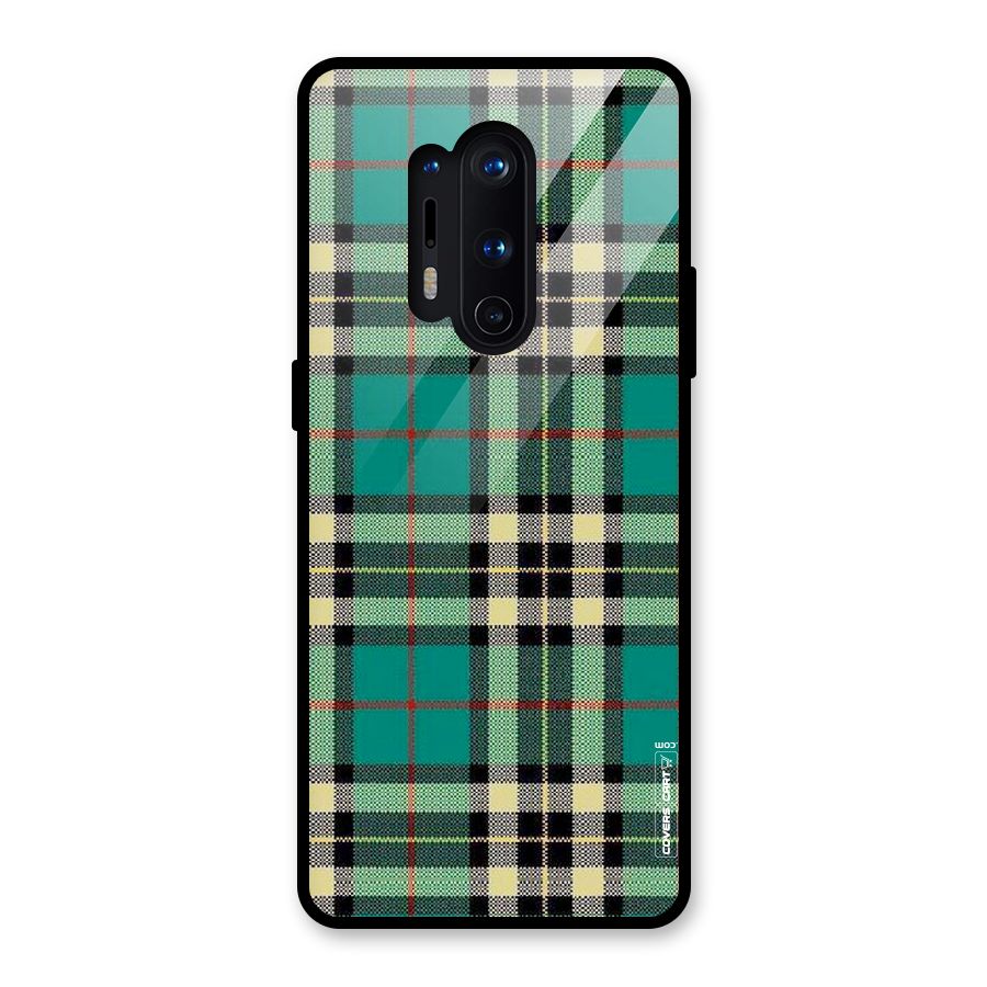 Green Check Glass Back Case for OnePlus 8 Pro
