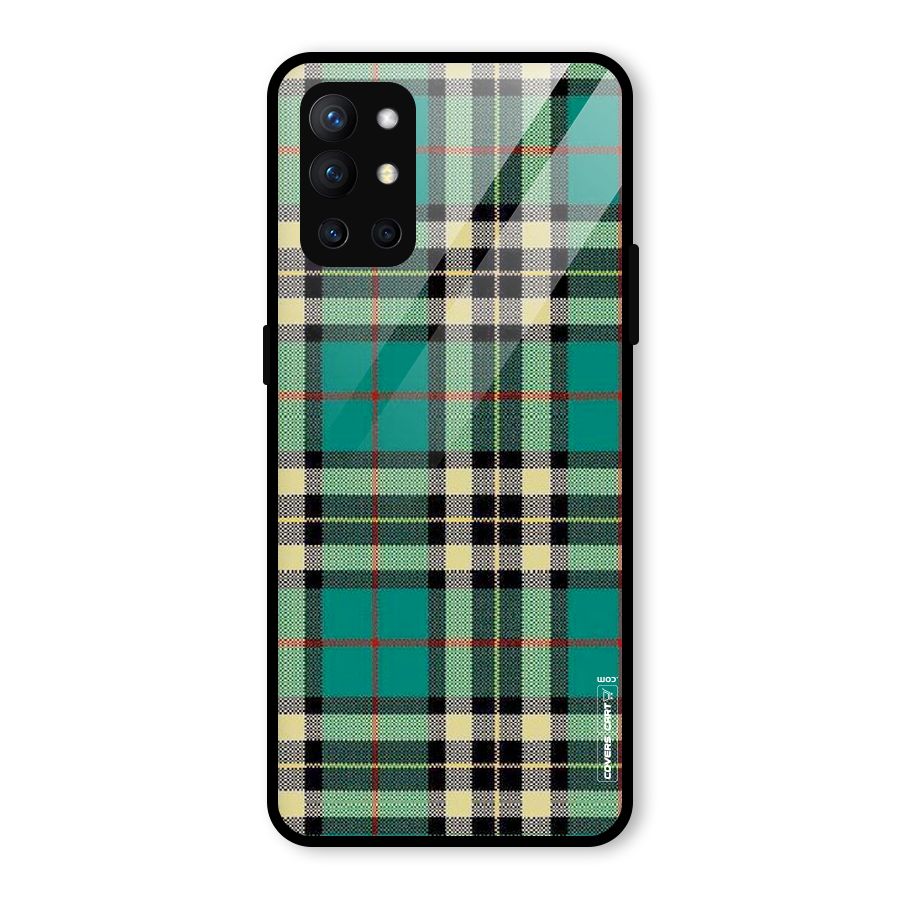 Green Check Glass Back Case for OnePlus 9R