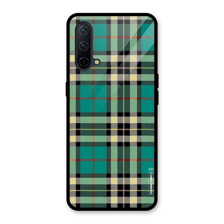 Green Check Glass Back Case for OnePlus Nord CE 5G