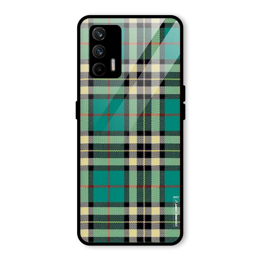 Green Check Glass Back Case for Realme GT 5G