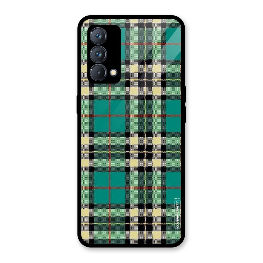 Green Check Glass Back Case for Realme GT Master Edition