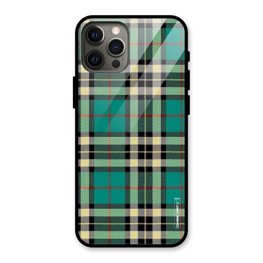 Green Check Glass Back Case for iPhone 12 Pro Max