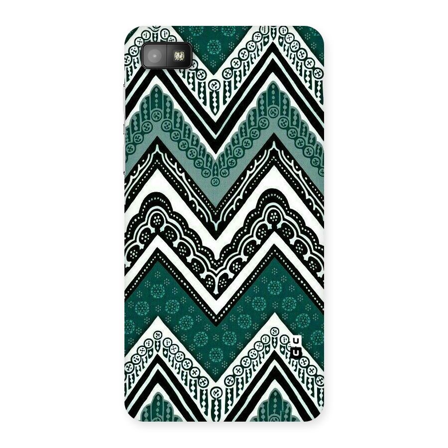 Green Chevron Back Case for Blackberry Z10