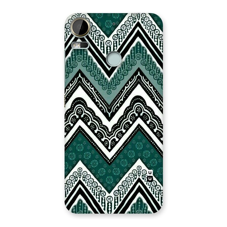 Green Chevron Back Case for Desire 10 Pro