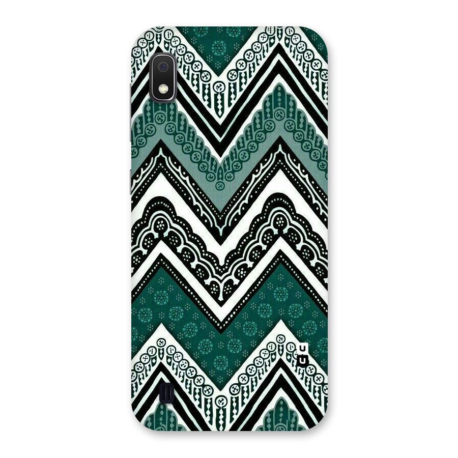 Green Chevron Back Case for Galaxy A10