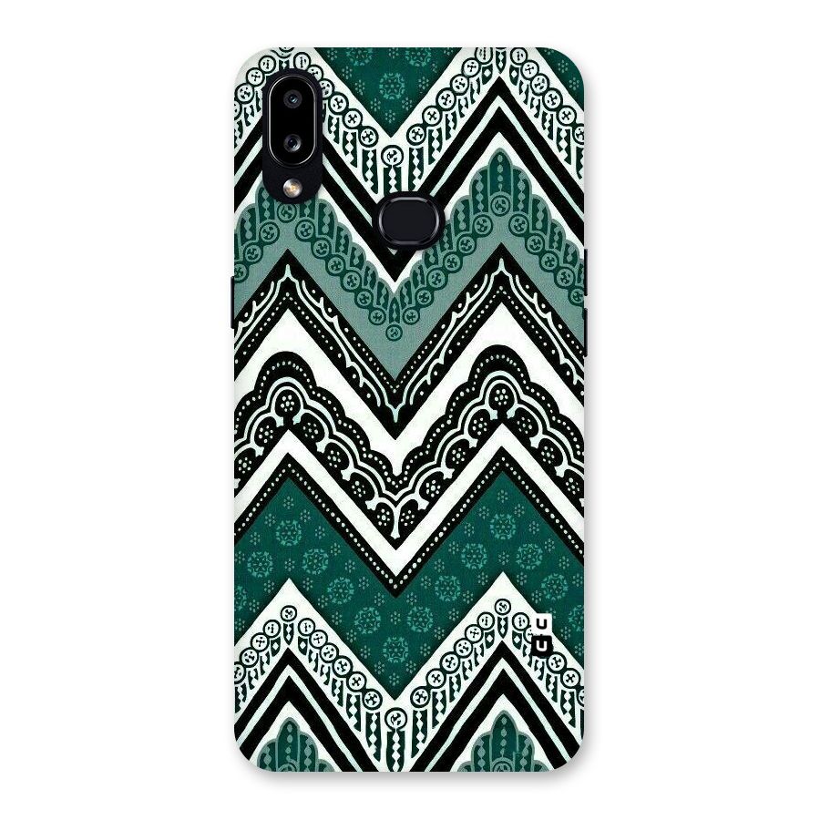 Green Chevron Back Case for Galaxy A10s