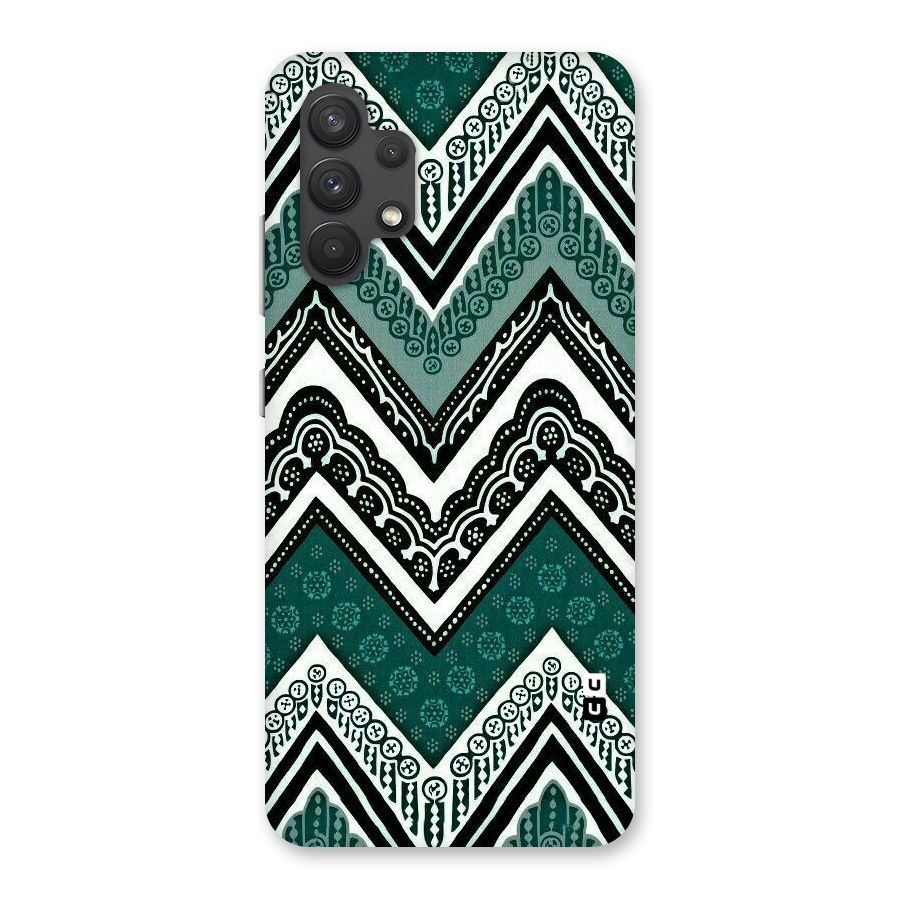 Green Chevron Back Case for Galaxy A32