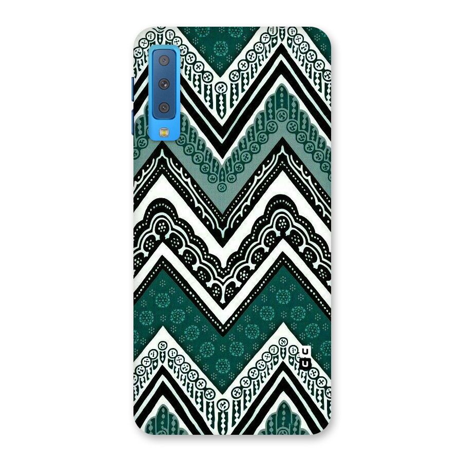 Green Chevron Back Case for Galaxy A7 (2018)