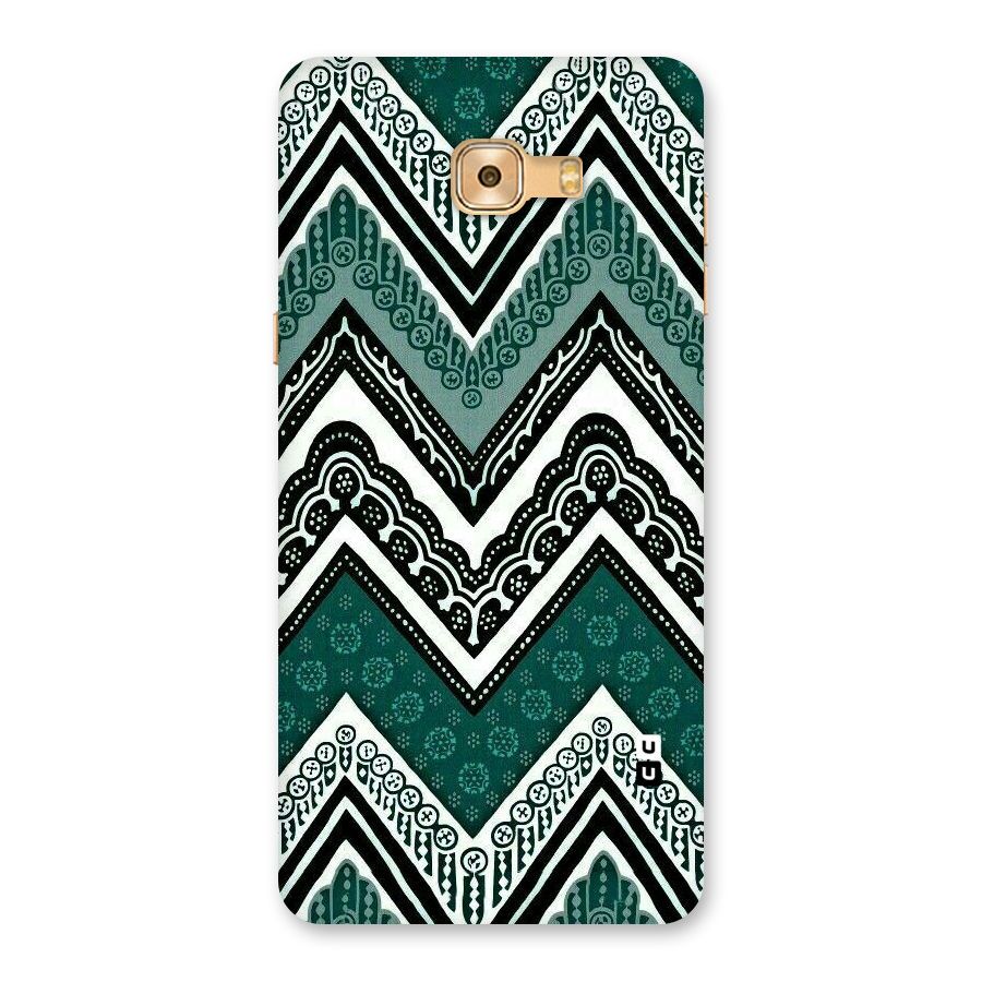 Green Chevron Back Case for Galaxy C9 Pro