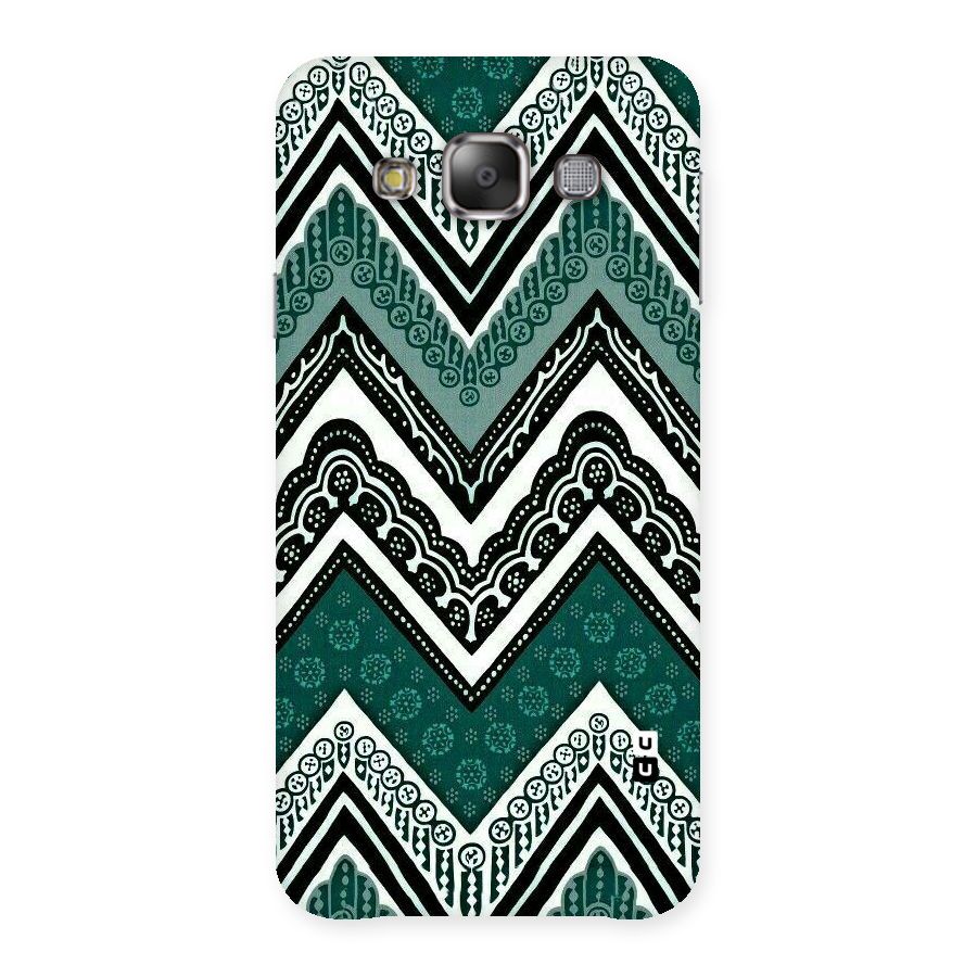 Green Chevron Back Case for Galaxy E7