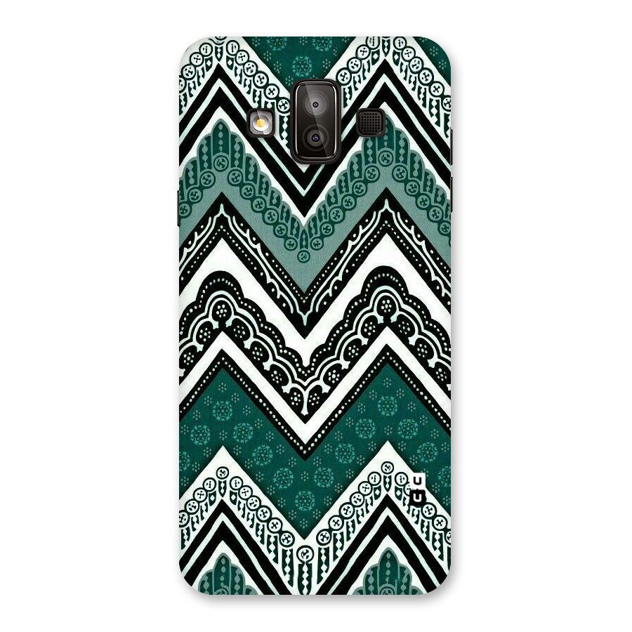 Green Chevron Back Case for Galaxy J7 Duo