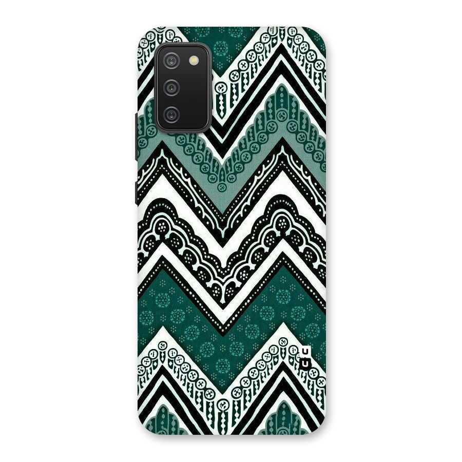 Green Chevron Back Case for Galaxy M02s