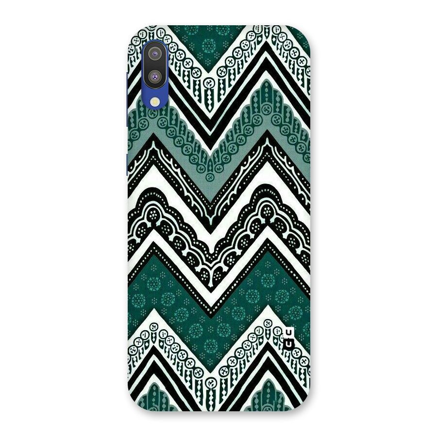 Green Chevron Back Case for Galaxy M10