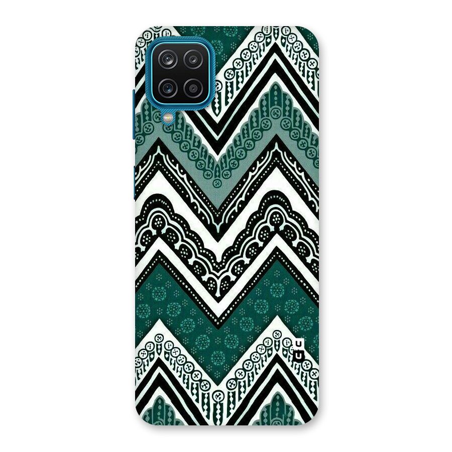 Green Chevron Back Case for Galaxy M12