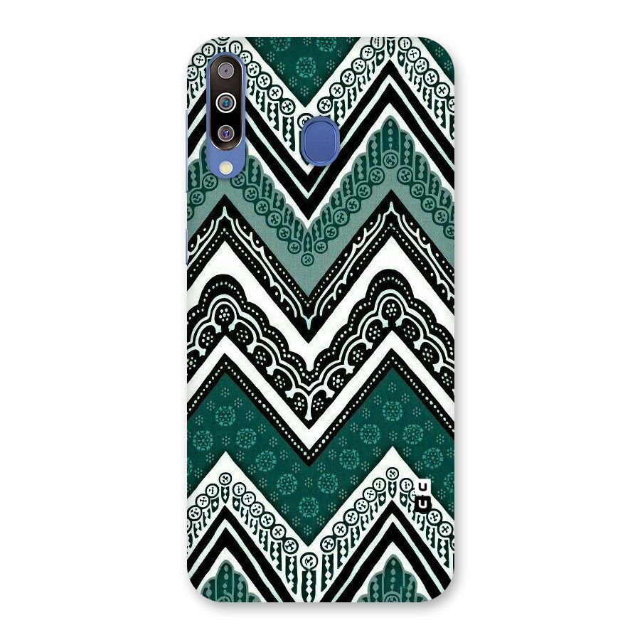 Green Chevron Back Case for Galaxy M30