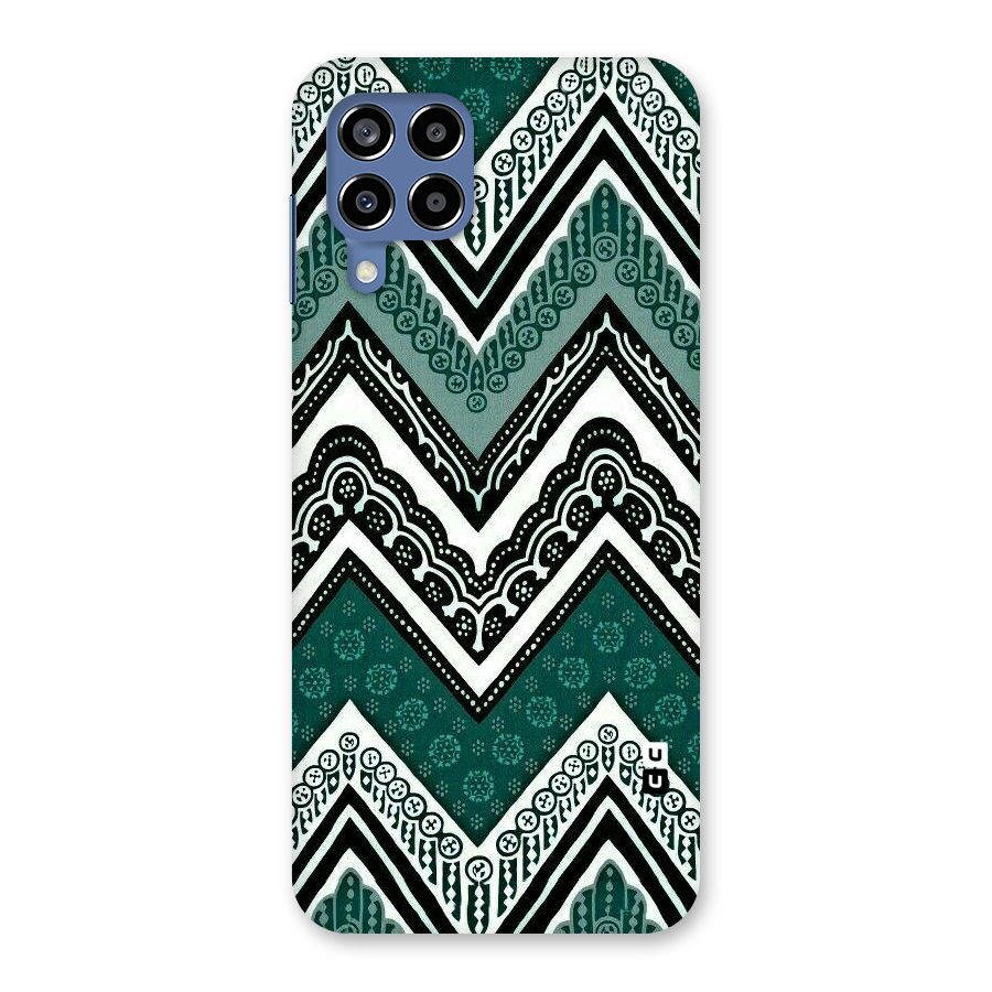 Green Chevron Back Case for Galaxy M53 5G