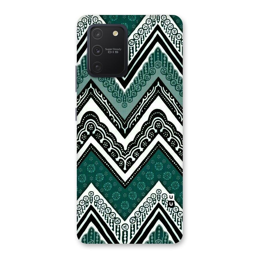 Green Chevron Back Case for Galaxy S10 Lite