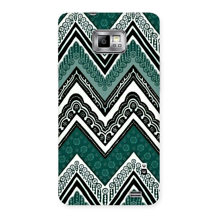 Green Chevron Back Case for Galaxy S2