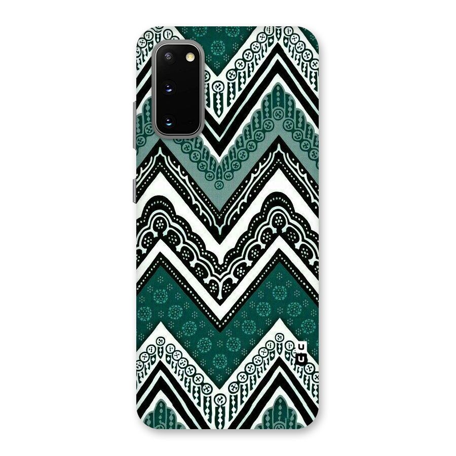 Green Chevron Back Case for Galaxy S20
