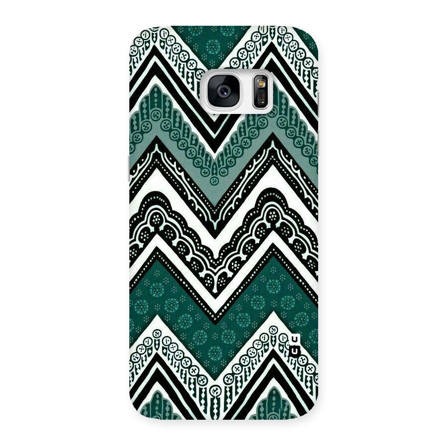 Green Chevron Back Case for Galaxy S7 Edge