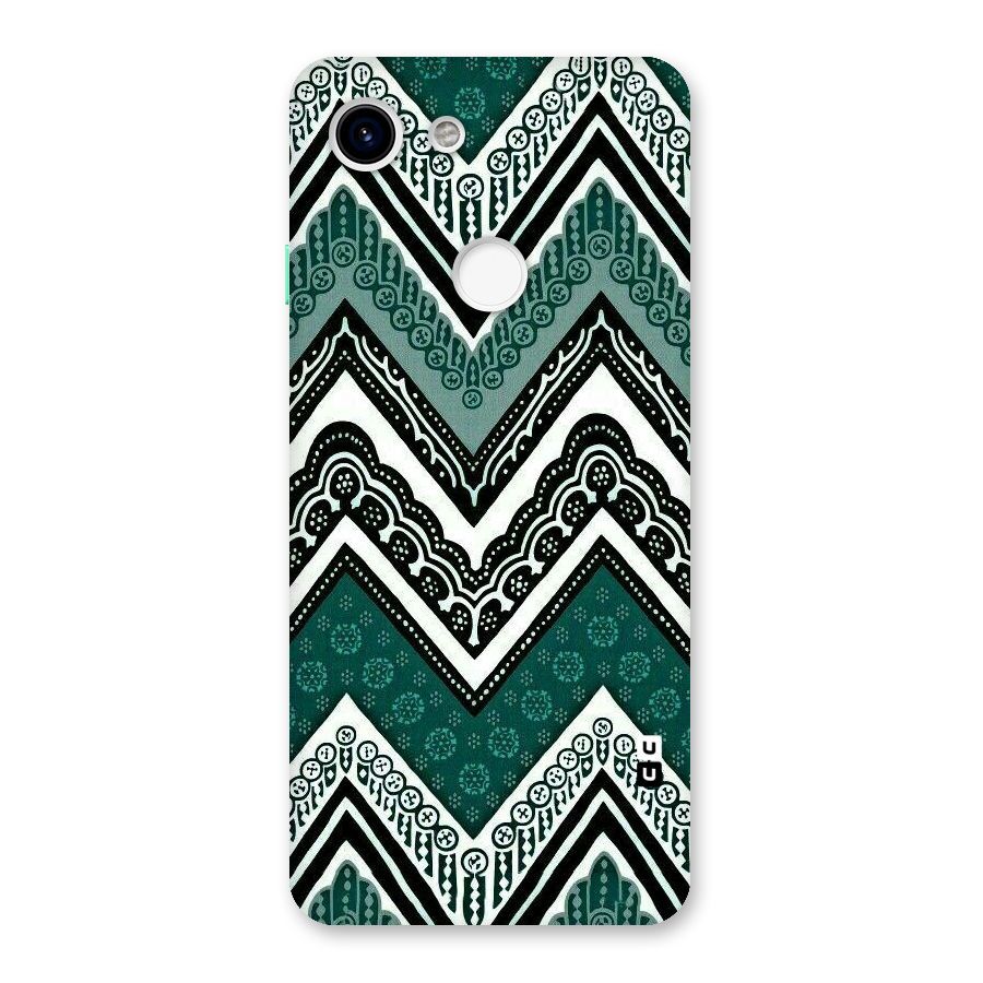 Green Chevron Back Case for Google Pixel 3