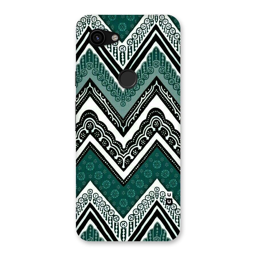 Green Chevron Back Case for Google Pixel 3a