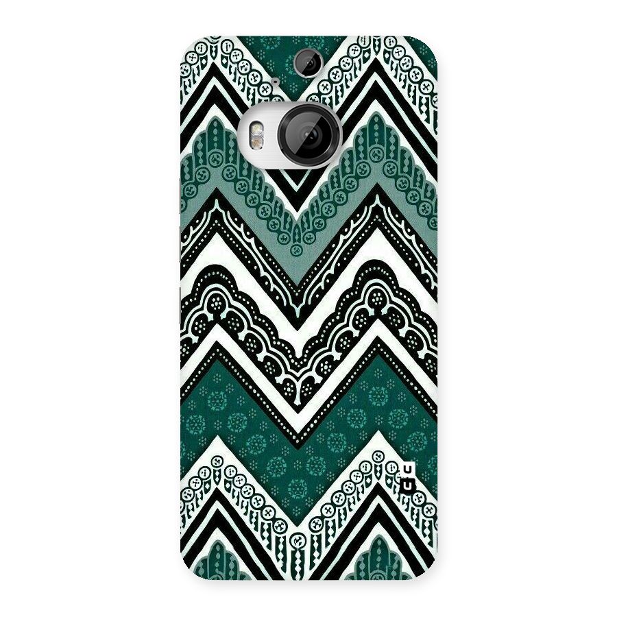 Green Chevron Back Case for HTC One M9 Plus