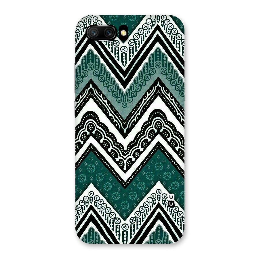 Green Chevron Back Case for Honor 10