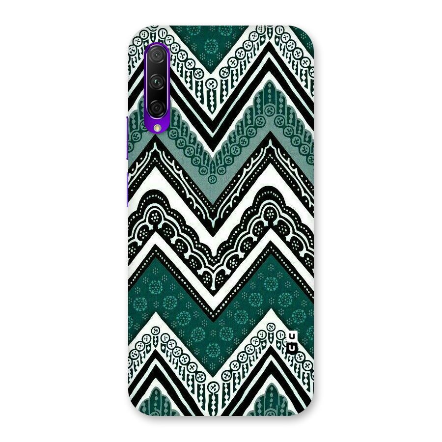 Green Chevron Back Case for Honor 9X Pro