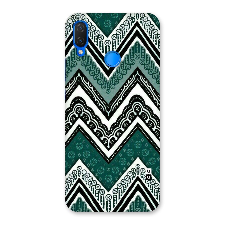 Green Chevron Back Case for Huawei P Smart+