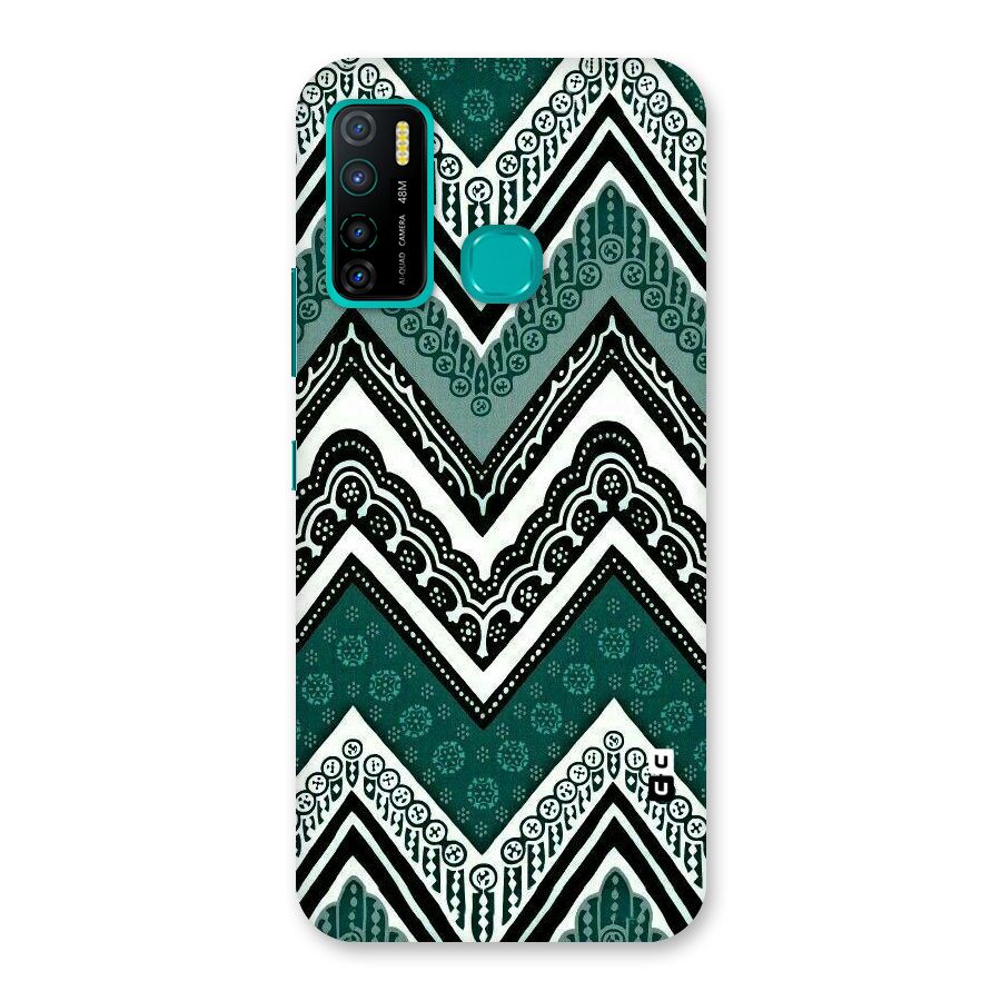 Green Chevron Back Case for Infinix Hot 9 Pro