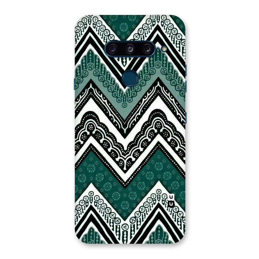 Green Chevron Back Case for LG  V40 ThinQ