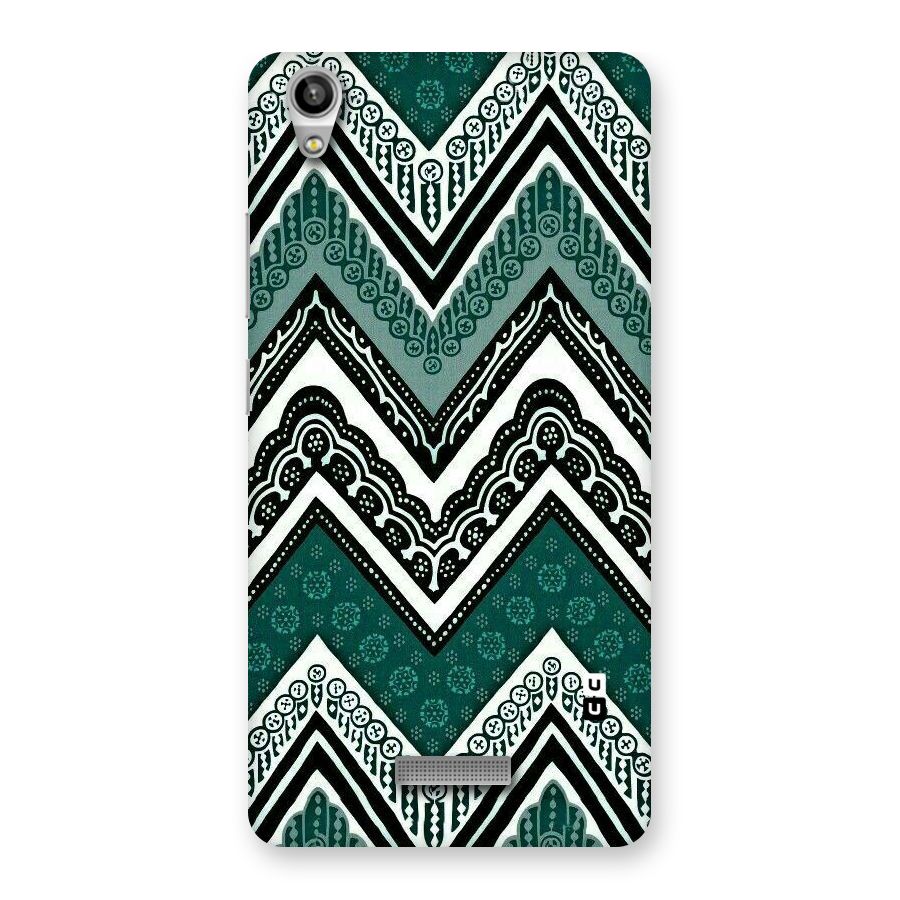 Green Chevron Back Case for Lava-Pixel-V1