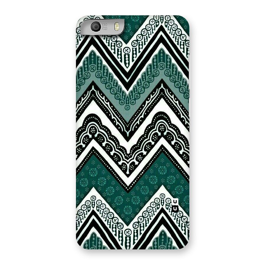 Green Chevron Back Case for Micromax Canvas Knight 2