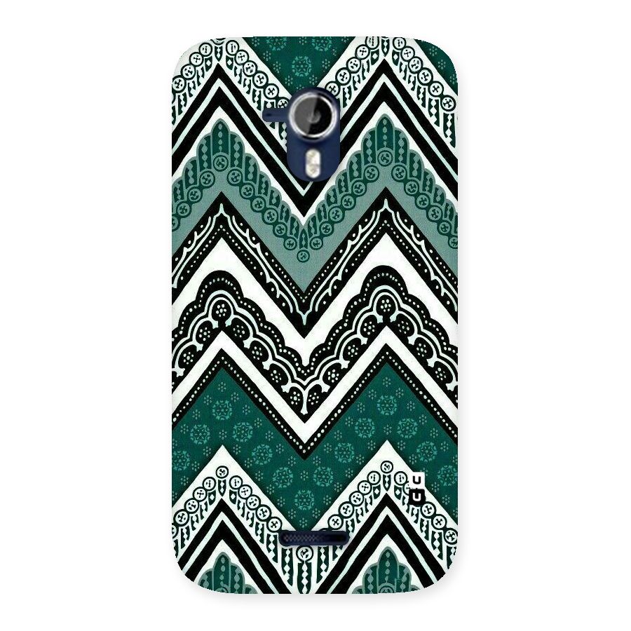 Green Chevron Back Case for Micromax Canvas Magnus A117