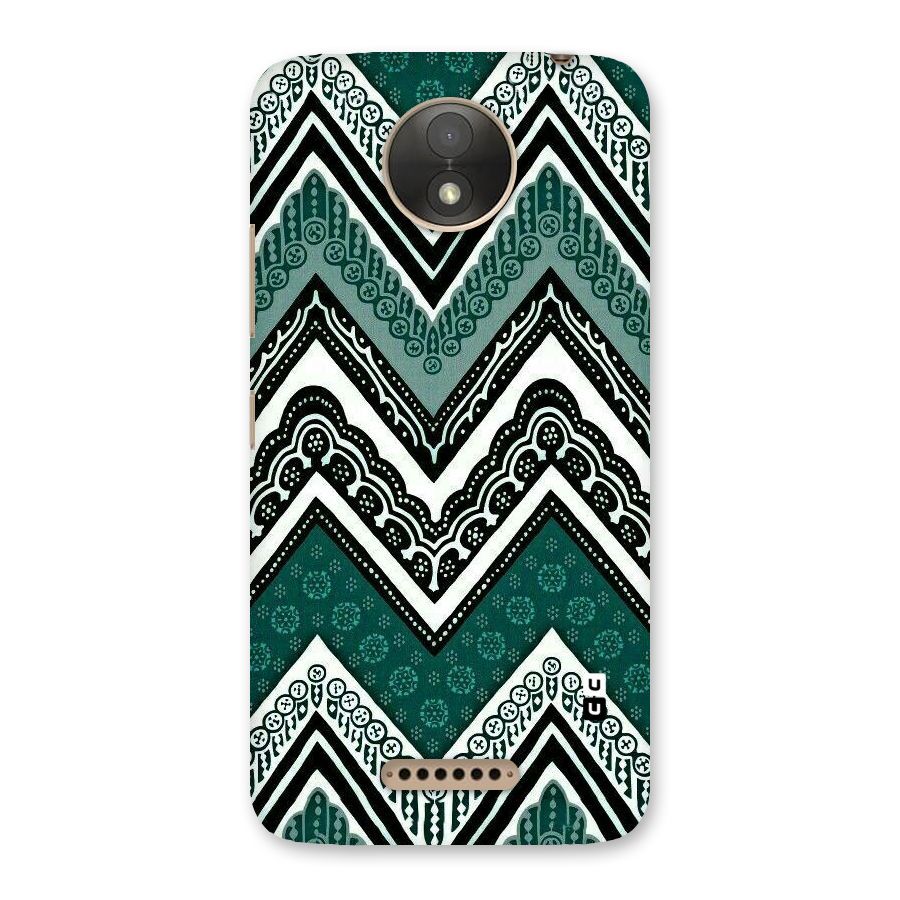 Green Chevron Back Case for Moto C Plus