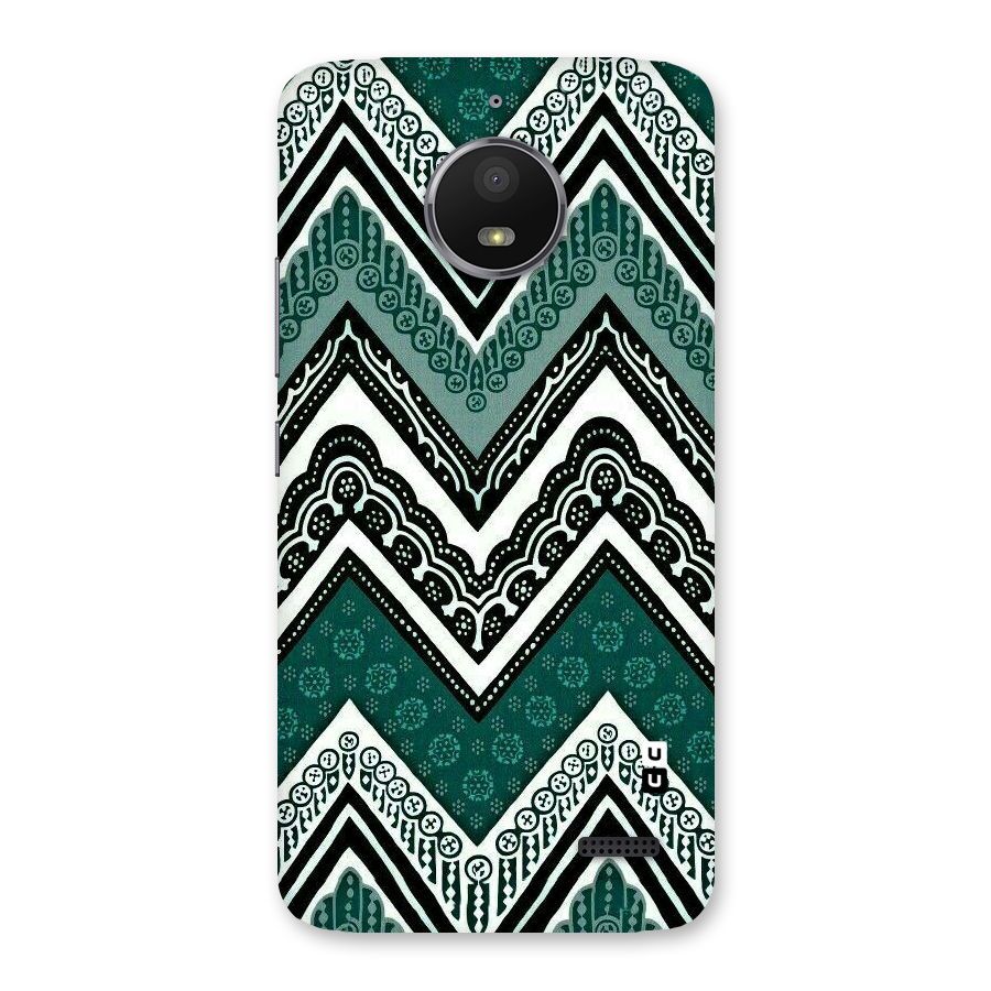 Green Chevron Back Case for Moto E4