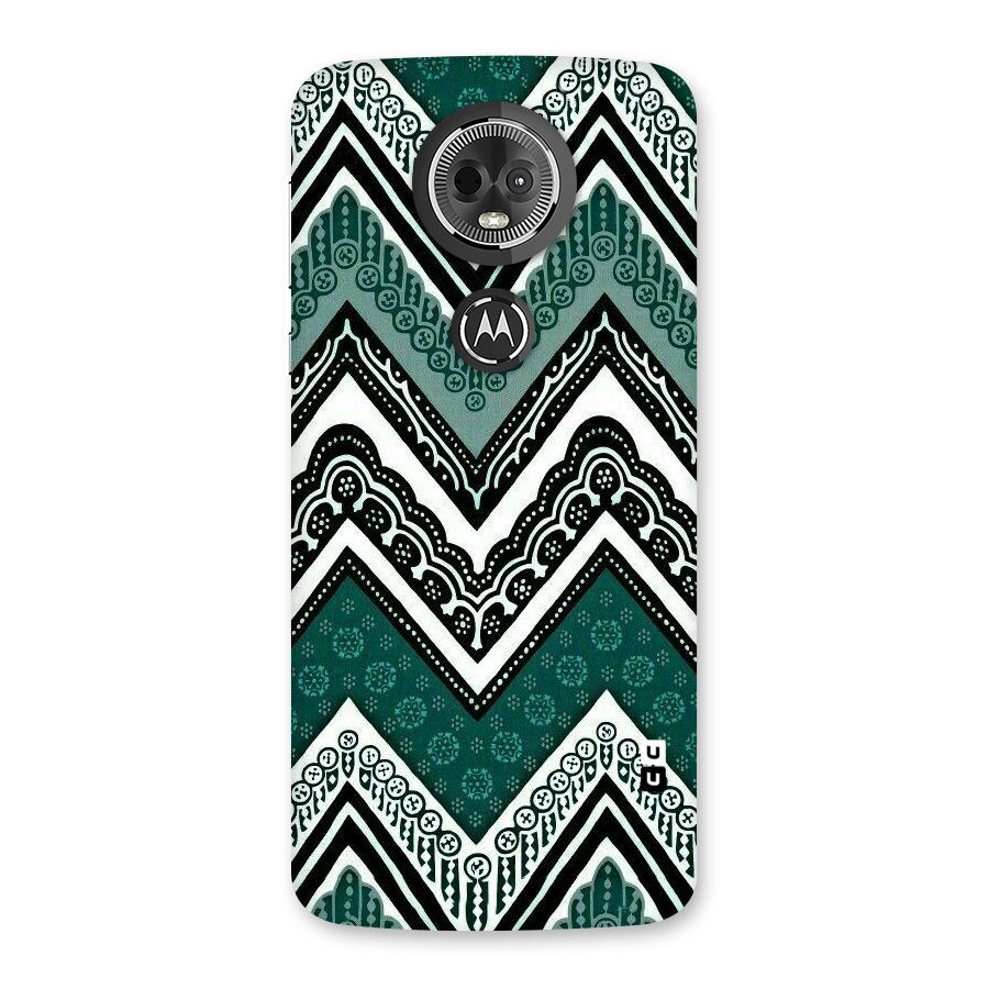 Green Chevron Back Case for Moto E5 Plus