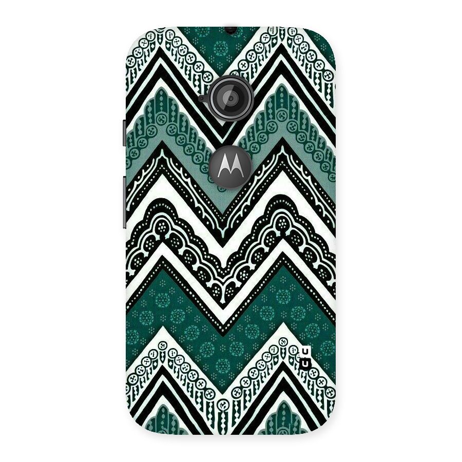 Green Chevron Back Case for Moto E 2nd Gen
