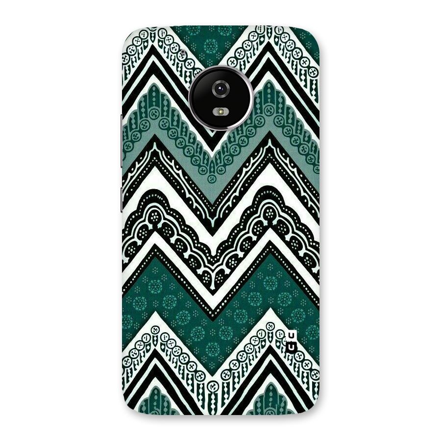 Green Chevron Back Case for Moto G5