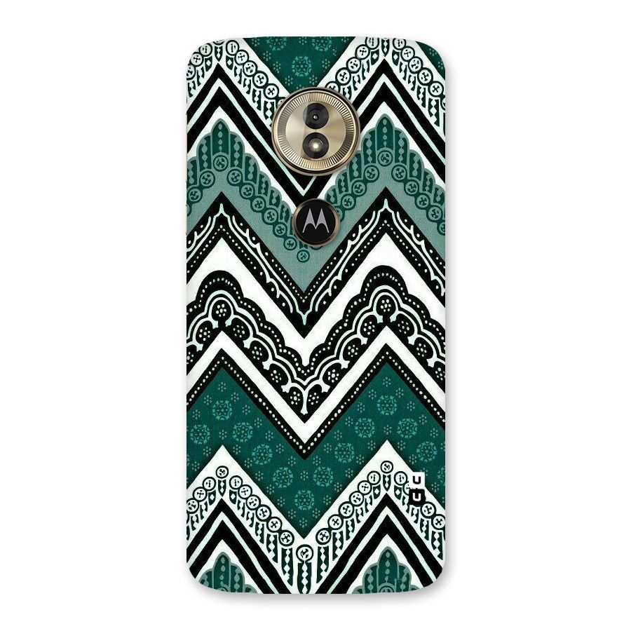 Green Chevron Back Case for Moto G6 Play