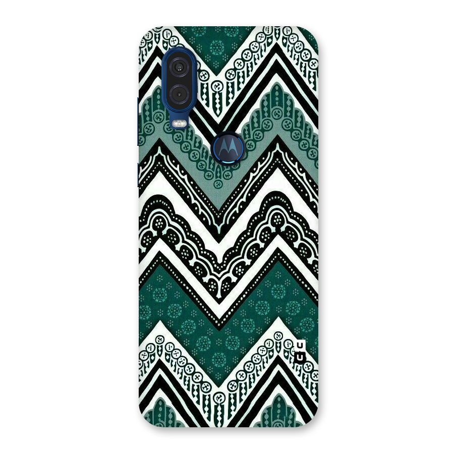 Green Chevron Back Case for Motorola One Vision