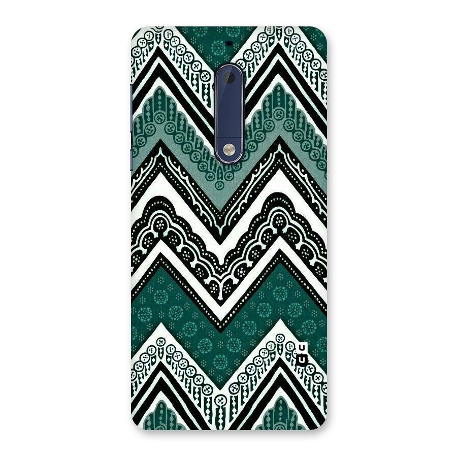 Green Chevron Back Case for Nokia 5