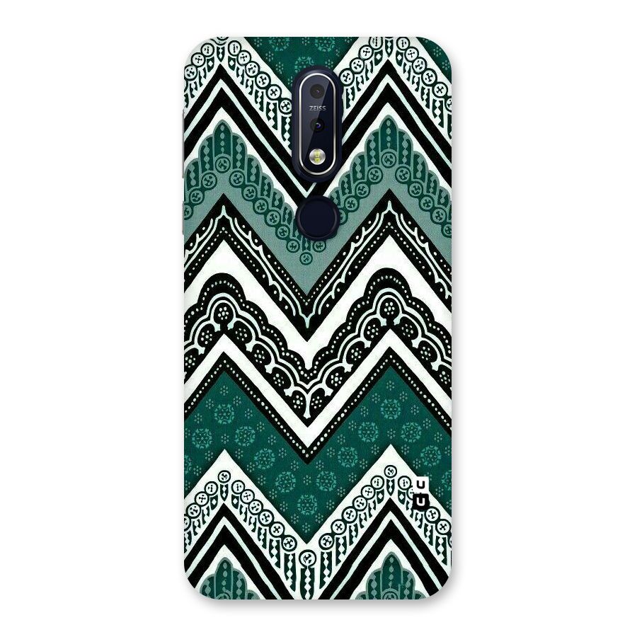 Green Chevron Back Case for Nokia 7.1