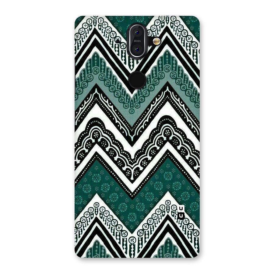 Green Chevron Back Case for Nokia 8 Sirocco