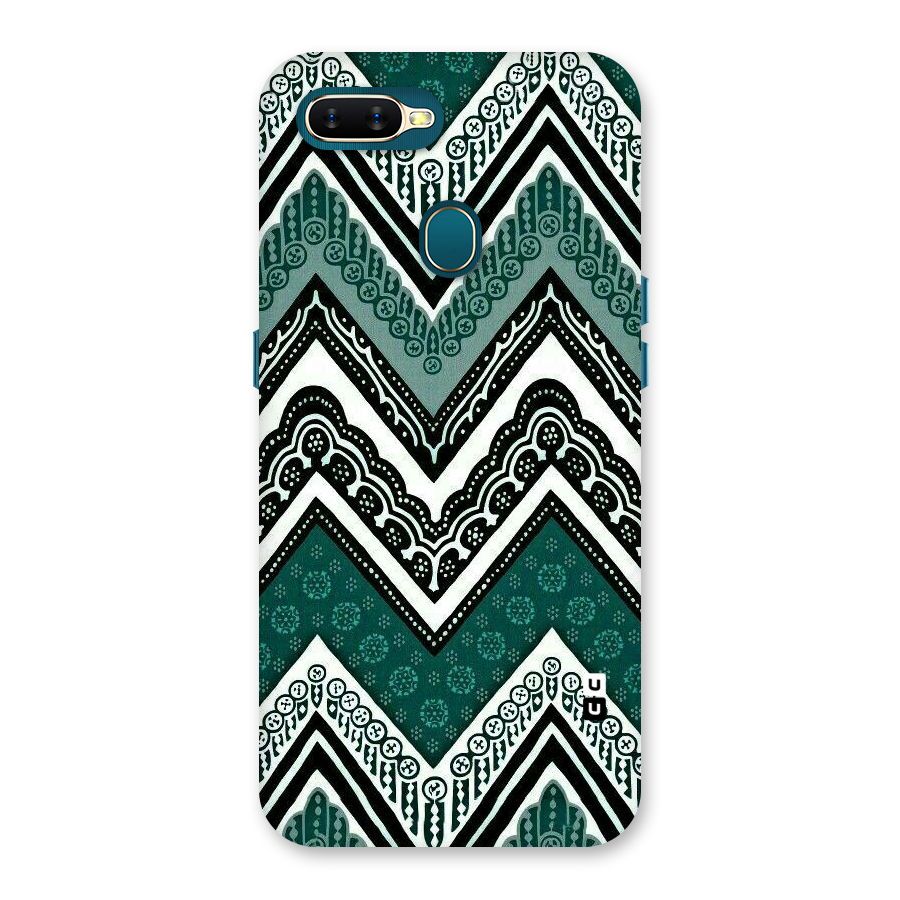 Green Chevron Back Case for Oppo A11k