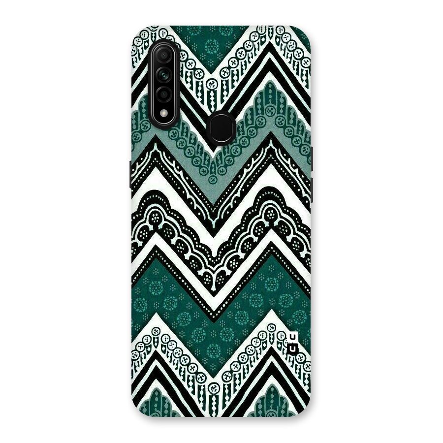 Green Chevron Back Case for Oppo A31